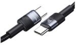 USAMS adatkábel (Type-C - Type-C, 60W, PD gyorstöltő, 120cm, cipőfűző) FEKETE (SJ724USBSG01_) (SJ724USBSG01_)