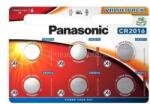 Panasonic gombelem CR2016, lítium, 6db/csomag (CR-2016EL/6BP) (CR-2016EL/6BP)