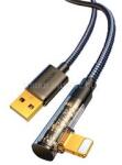 JOYROOM adatkábel (USB - lightning, 2.4A, gyorstöltő, 120cm, 90 fokos) FEKETE (JOYROOM_S-UL012A6) (JOYROOM_S-UL012A6)