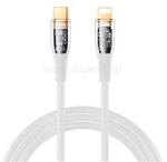 REMAX EXPLORE adatkábel (Type-C - lightning, 20W, gyorstöltő, 120cm, cipőfűző) FEHÉR (REMAX_RC-C061_WHITE) (REMAX_RC-C061_WHITE)