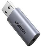 UGREEN audió adapter (3.5mm jack aljzat - USB) SÖTÉTSZÜRKE (UGREEN_CM383) (UGREEN_CM383)