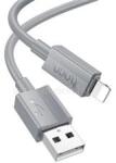hoco. IPAD Air 2 / Pro 10.5 (2017) / iPhone 12 X107 adatkábel USB - lightning, 100cm, VILÁGOSSZÜRKE (HOCO_X107_USB_LIGHTNING_G) (HOCO_X107_USB_LIGHTNING_G)
