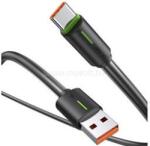 USAMS YU adatkábel (USB - Type-C, 18W, gyorstöltő, 100cm) FEKETE (SJ732USB01) (SJ732USB01)