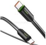 USAMS YU adatkábel (Type-C - Type-C, 60W, gyorstöltő, 100cm) FEKETE (SJ734USB01) (SJ734USB01)