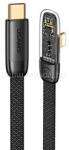 USAMS IPAD / IPAD 2 / IPAD 3rd Gen ICEFLAKE adatkábel Type-C - lightning, 120cm, FEKETE (SJ583USB01) (SJ583USB01)