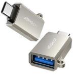 JOYROOM adapter (USB aljzat - Type-C, adatátvitel és töltés, OTG) EZÜST (JOYROOM_S-H151) (JOYROOM_S-H151)