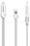 Nillkin PLUS III adatkábel (USB - microUSB/lightning, 100cm, lapos kábel) FEHÉR (GP-24198) (GP-24198)