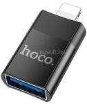 hoco. Xiaomi Redmi Note 17 / iPhone 14 Plus UA17 adapter USB aljzat - lightning, adatátvitel és töltés, FEKETE (HOCO_UA17_USB_LIGHTNING) (HOCO_UA17_USB_LIGHTNING)