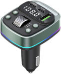 Techsuit FM Transmitter Techsuit EchoDrive (MFM3) - Dual PD35W, Bluetooth V5.4, U-Disk zenéléshez, Basszusbeállítás - Fekete