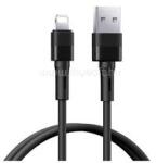 REMAX Xiaomi Redmi Note 17 / iPhone 14 Plus / iPhone 14 Pro Max LEYA adatkábel USB - lightning, 100cm, FEKETE (REMAX_RC-C093_L-B) (REMAX_RC-C093_L-B)