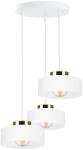 Keter Lighting Lustră suspendată pe cablu IGNIA, 3xE27/60W/230V, alb/auriu (KE0210)