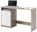 Bega Adria Íróasztal, 120 x 76 x 50 cm, 3 fiók, PVC elülső, fehér / tölgy szín