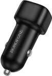 BOROFONE Autós töltő BZ34B Cloud - USB + Type C - QC 3.0 PD 38W fekete