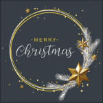 Ambiente Wishing Ring Black Papírszalvéta 33X33cm, 20db-os - fizz