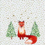 PPD Snowflakes & Fox Papírszalvéta 33X33cm, 20db-os - fizz
