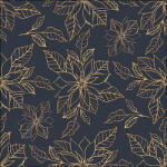 Ambiente Poinsettia Outline Black Papírszalvéta 33X33cm, 20db-os - fizz