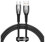 Baseus GLIMMER adatkábel (USB - Type-C, 6A, 100W, gyorstöltő, 100cm, törésgátló) FEKETE