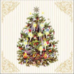 Ambiente X-Mas Tree Cream Papírszalvéta 33X33cm, 20db-os