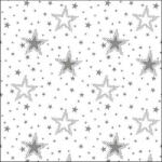 Ambiente Night Sky Silver/White Papírszalvéta 33X33cm, 20db-os - fizz