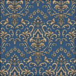 Ambiente Baroque Ornament Blue Papírszalvéta 33X33cm, 20db-os - fizz
