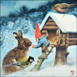 Ambiente gnome Feeding Animals Papírszalvéta 33X33cm, 20db-os - fizz