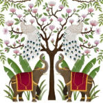 PPD Elephants & Peacocks Papírszalvéta 33X33cm, 20db-os