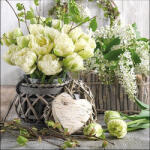 Ambiente White Tulips Papírszalvéta 33X33cm, 20db-os