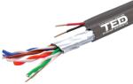 TED Cablu FTP Cat. 5e + alimentare TED A0115384, cupru 24 AWG, drain wire, PVC, rola 305 m (A0115384)