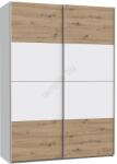 Forte Гардероб KARO 150x210 см бял/артизански дъб (FR0083)