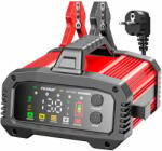  Foxsur® FPT-250 intelligens autós akkumulátortöltő egyenirányító, kompatibilis AGM, GEL, EFB, LifFePO4, 25A, 12V/24V autókhoz, motorkerékpárokhoz, teherautókhoz, csónakokhoz