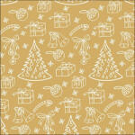 Ambiente Outlined Ornaments gold Papírszalvéta 33X33cm, 20db-os