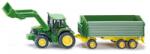 SIKU Farmer - John Deere с челен товарач и ремарке, мащаб 1: 87 (1843)