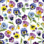 Ambiente Pansy All Over Papírszalvéta 33X33cm, 20db-os - fizz