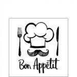 Ambiente Chef White Papírszalvéta 25X25cm, 20db-os