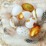 Ambiente golden Eggs Papírszalvéta 33X33cm, 20db-os