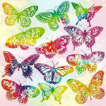 Ambiente Aquarell Butterflies Mix Papírszalvéta 33X33cm, 20db-os - fizz