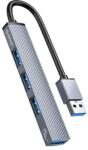 ORICO USB3.0 Hub - AH-A13-GY (4 port, Bemenet: USB-A, Kimenet: 1xUSB-A3.0+3xUSB-A2.0, szürke) ORICO-AH-A13GY-EP-HW (ORICO-AH-A13GY-EP-HW)