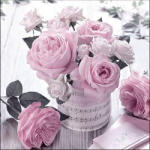 Ambiente Music Roses Vintage Papírszalvéta 33X33cm, 20db-os - fizz