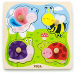 Viga Toys Jucărie de sortat din lemn Animale pe pajiște