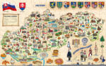 POPULAR Puzzle Popular Harta Slovaciei 160 piese Puzzle