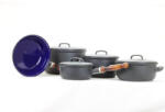 BELIS Set de vase Belis Set de vase email albastru BSE 5 piese + tigaie