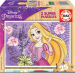 Educa Puzzle din lemn EDUCA cu prințesele Disney: Rapunzel și Ariel 2x25 piese Puzzle