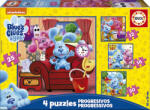 Educa Puzzle EDUCA Blue's Clues 4în1 (12, 16, 20, 25 piese) Puzzle