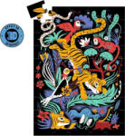 DJECO Puzzle Tigru cu ochelari 3D, 50 piese