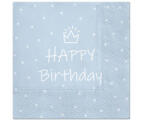 Korrekt Web Happy Birthday Kék Light Blue Szalvéta 20 db-os 33x33 cm