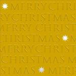PPD Christmas Letters gold Dombornyomott Papírszalvéta 33X33cm, 20db-os - fizz