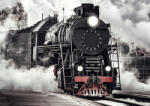 Interdruk Puzzle Around the World: Locomotivă cu aburi 500 piese Puzzle