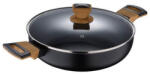 Bergner Tigaie cu suprafață antiaderentă și capac 28 cm Earth Black