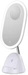 IMMAX Oglindă cosmetică LED FACE 3în1/ suport cu încărcare Qi/ 18W/ 70lm/ DC 12V/1, 5A/ alb