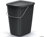 Prosperplast Coș de gunoi COMPACTA Q FLAP BASIC reciclat negru, volum 9l Cos de gunoi